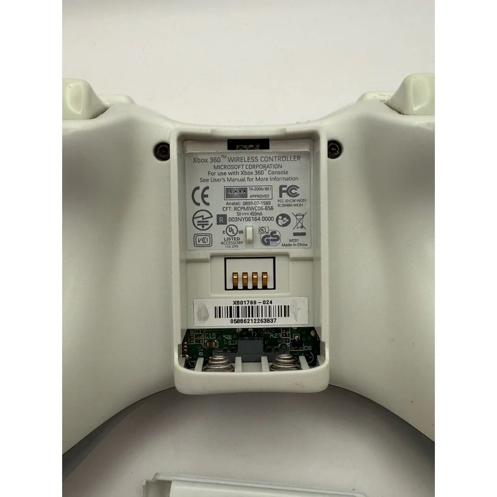 Microsoft Xbox 360 Wireless Controller White Model X801769-024 Official OEM